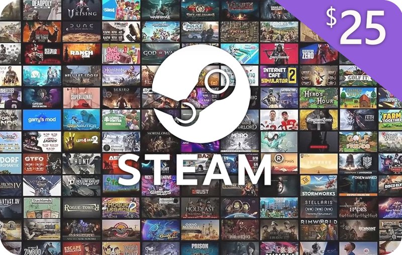 STEAM 25 USD - Steam Wallet USA