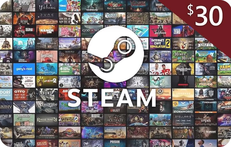 STEAM 30 USD - Steam Wallet USA